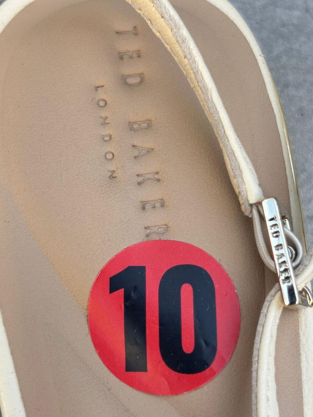 Ted Baker Lili Rose Ivory Floral Slingback Flats Size 10 - Picture 5 of 7